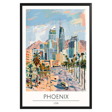Phoenix Arizona Travel Poster - GroovyGrove