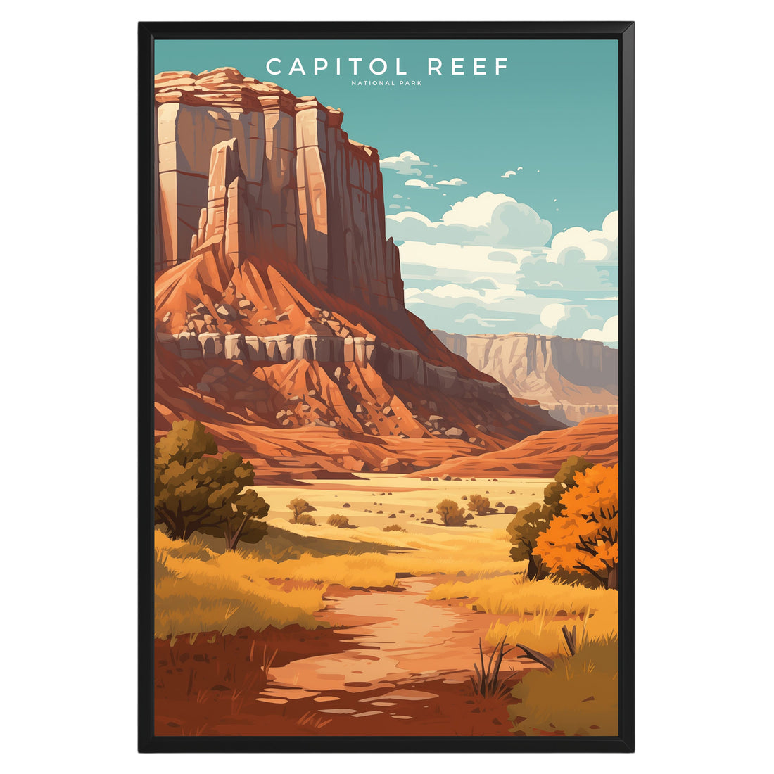 Capitol Reef National Park Retro Poster - GroovyGrove