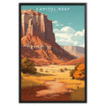 Capitol Reef National Park Retro Poster - GroovyGrove