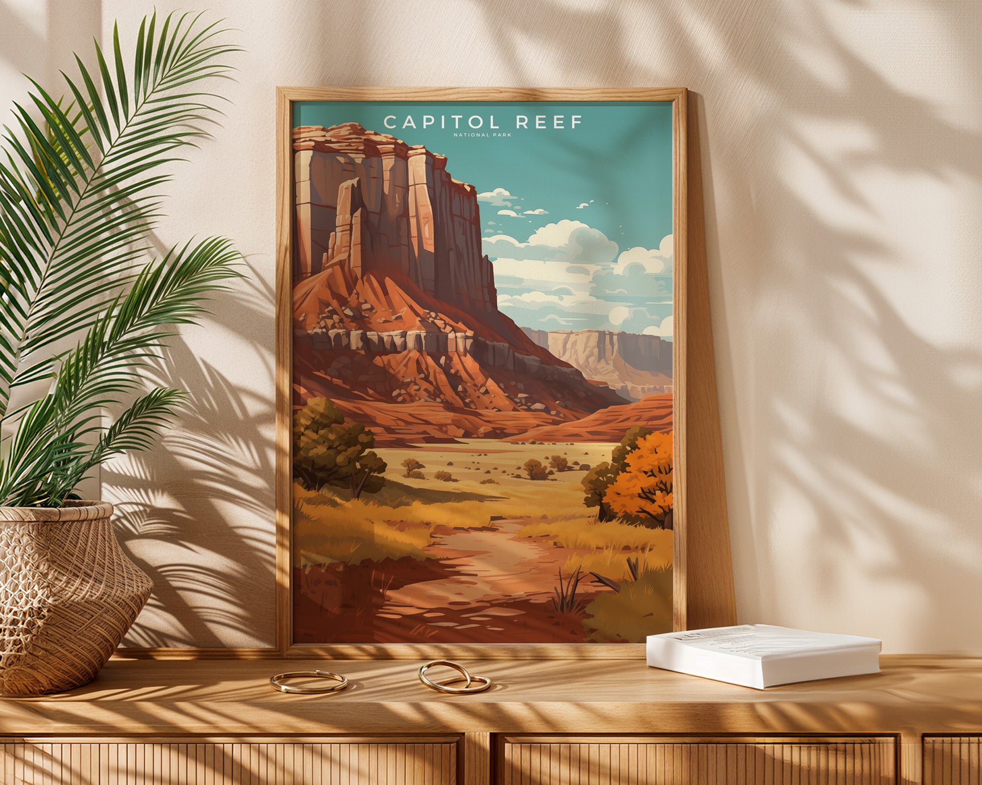 Capitol Reef National Park Retro Poster - GroovyGrove