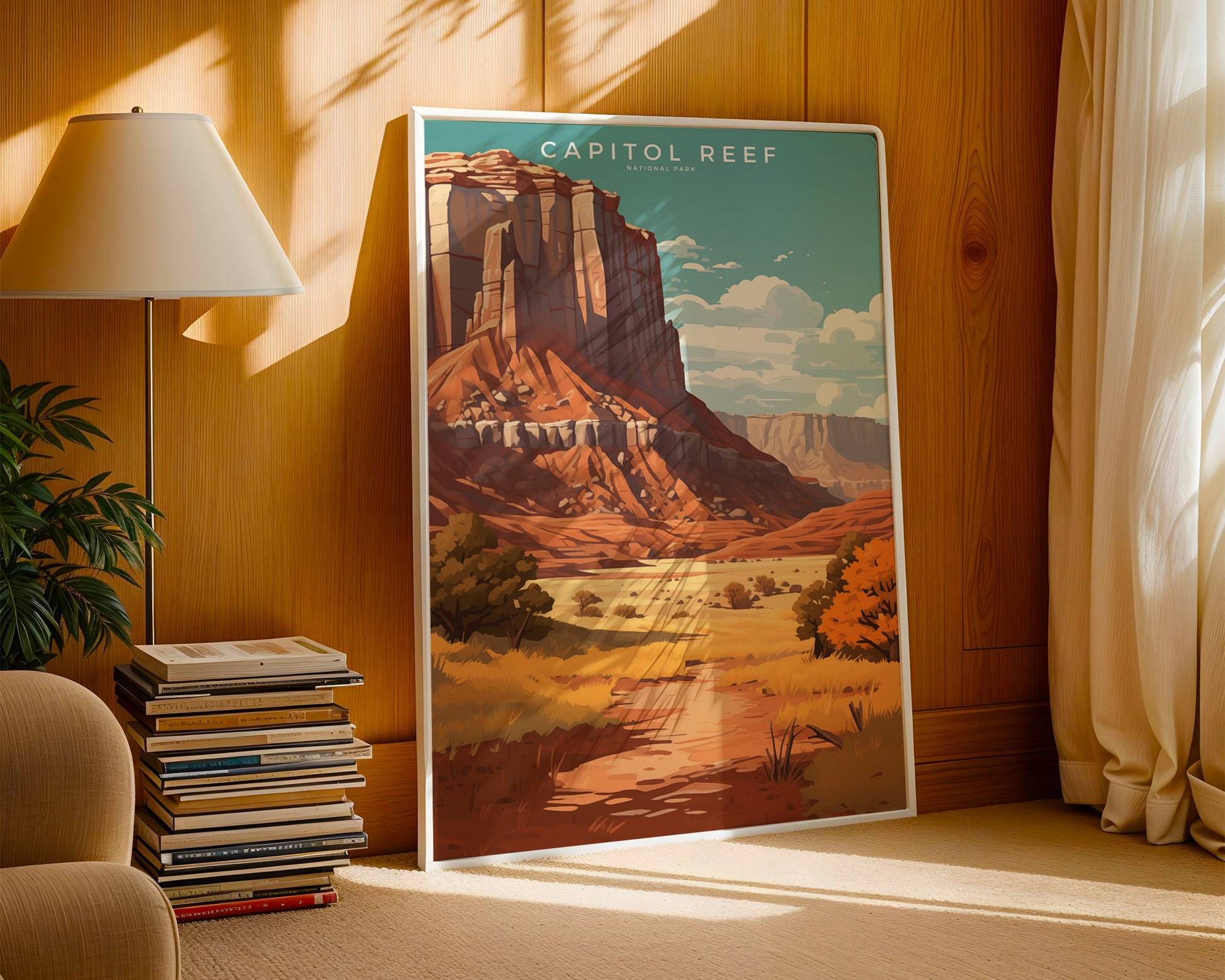 Capitol Reef National Park Retro Poster - GroovyGrove