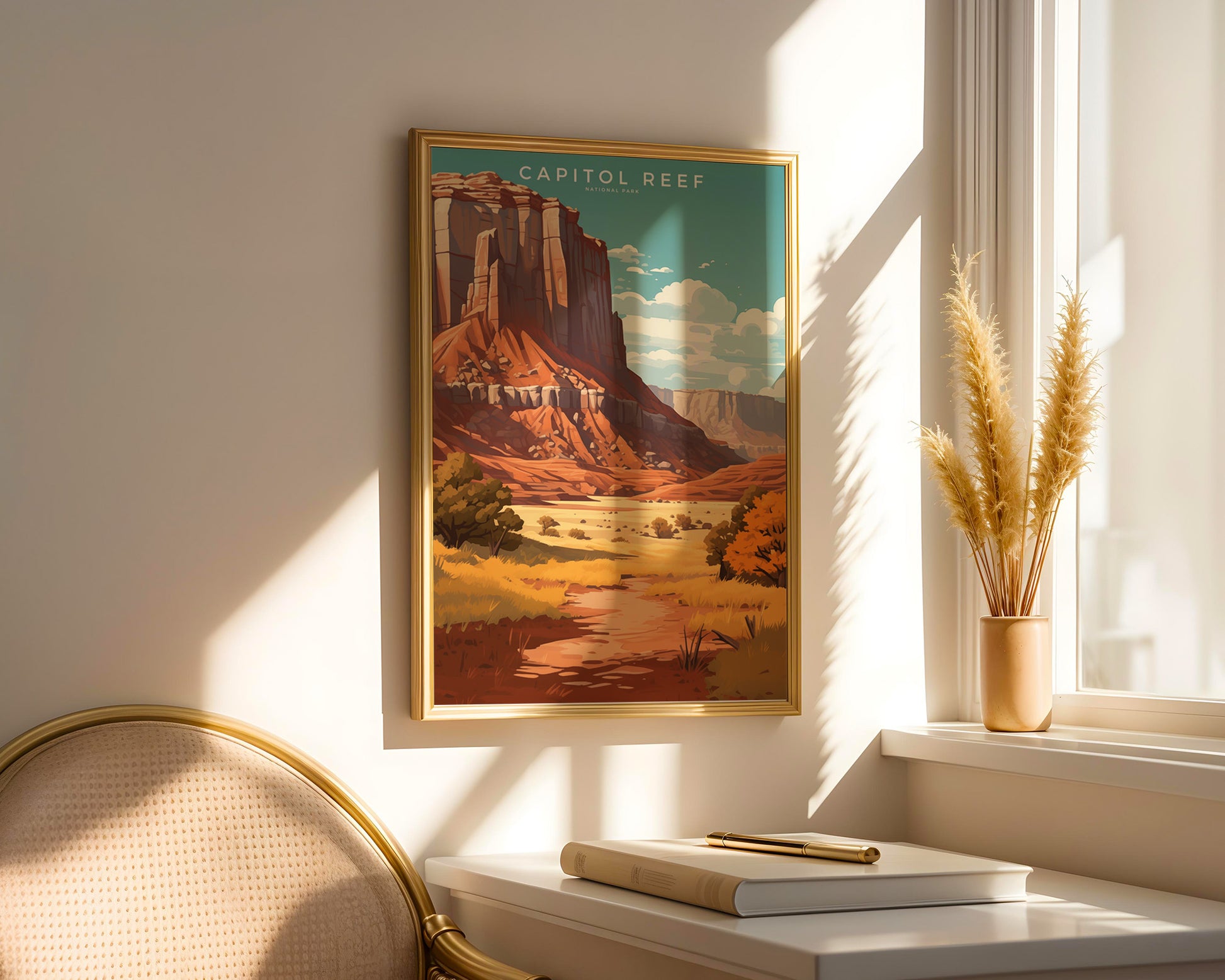 Capitol Reef National Park Retro Poster - GroovyGrove