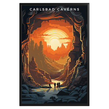 Carlsbad Caverns National Park Retro Poster - GroovyGrove