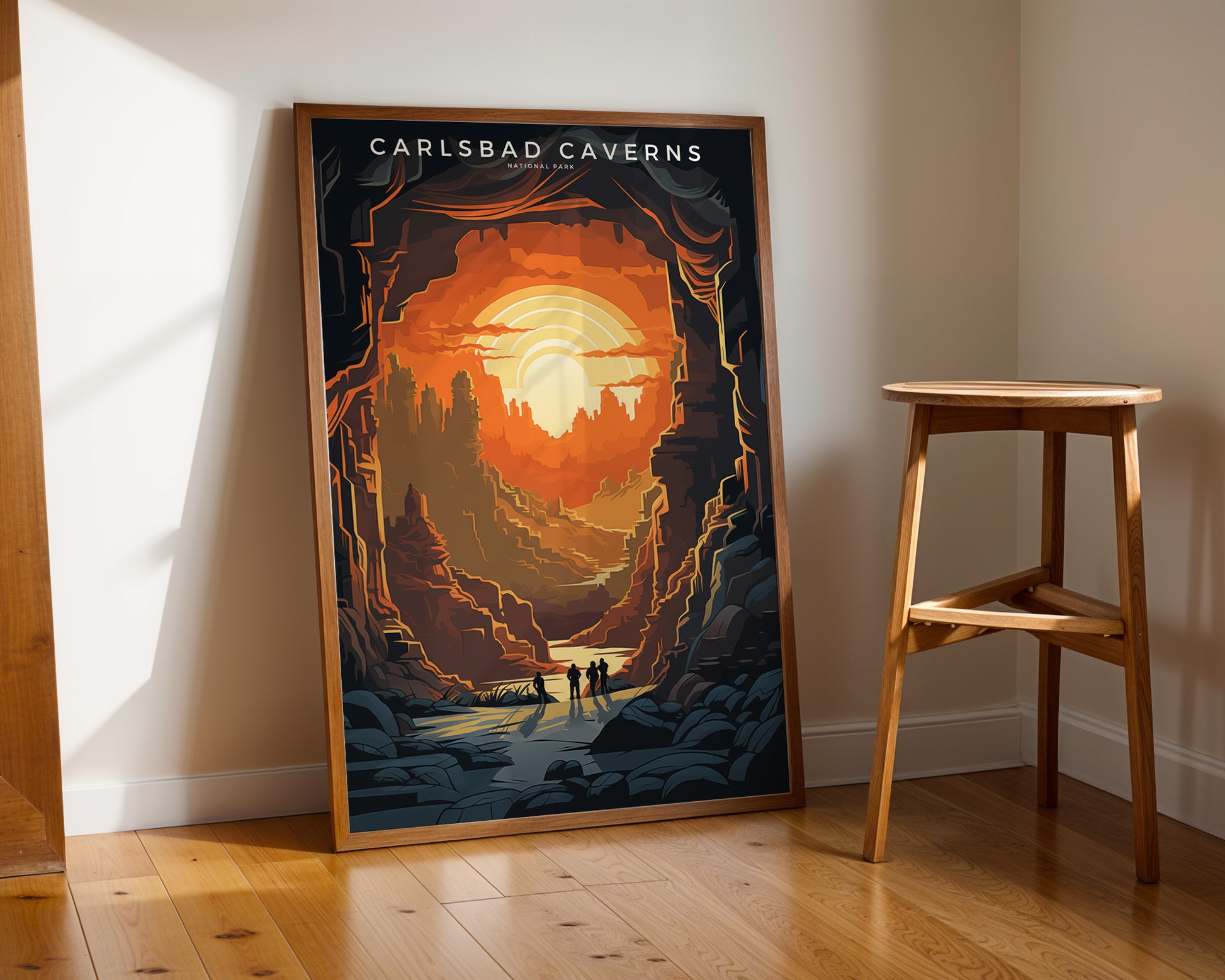 Carlsbad Caverns National Park Retro Poster - GroovyGrove