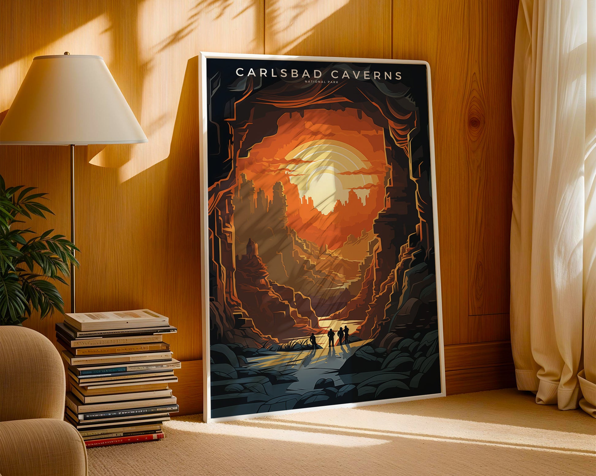 Carlsbad Caverns National Park Retro Poster - GroovyGrove