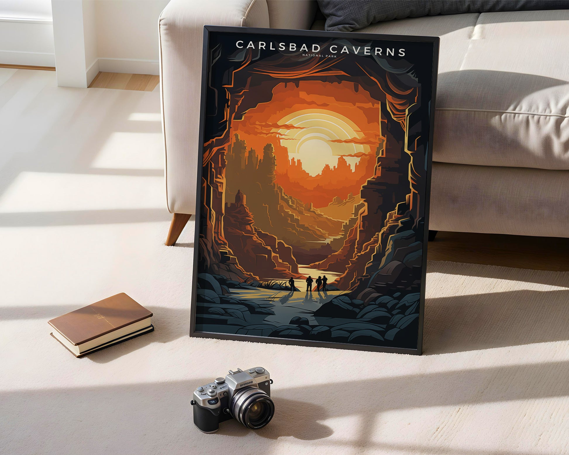 Carlsbad Caverns National Park Retro Poster - GroovyGrove