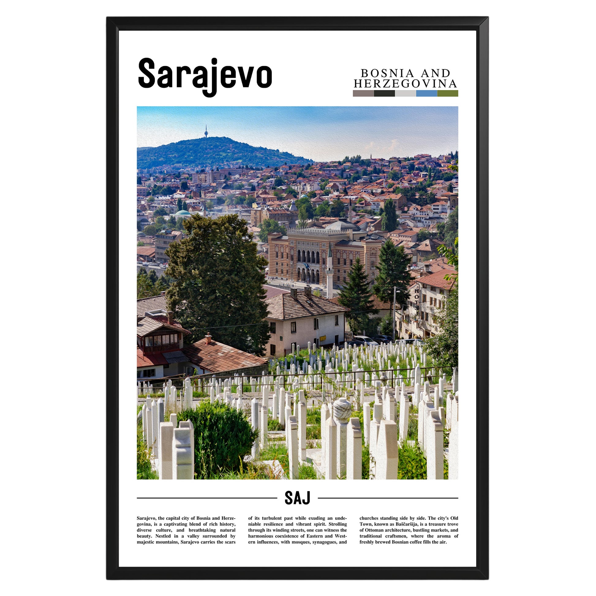 Sarajevo Bosnia & Herzegovina Photographic Poster