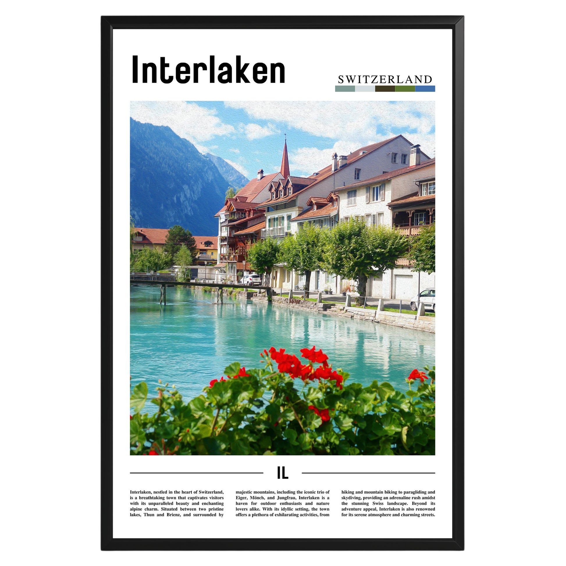 Interlaken Switzerland Photographic Poster