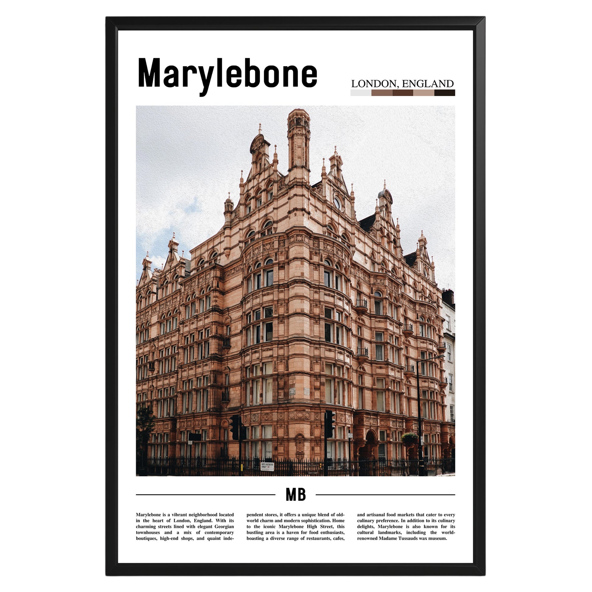 Marylebone London England Photographic Poster