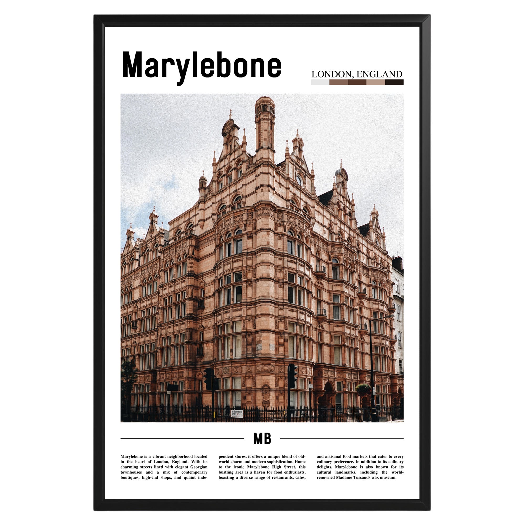 Marylebone London England Photographic Poster