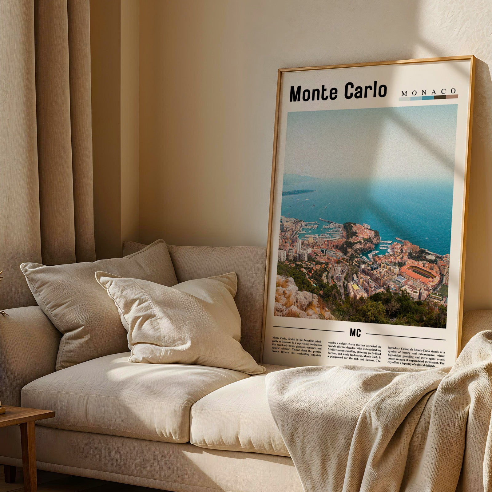 Monte Carlo Monaco Photographic Poster