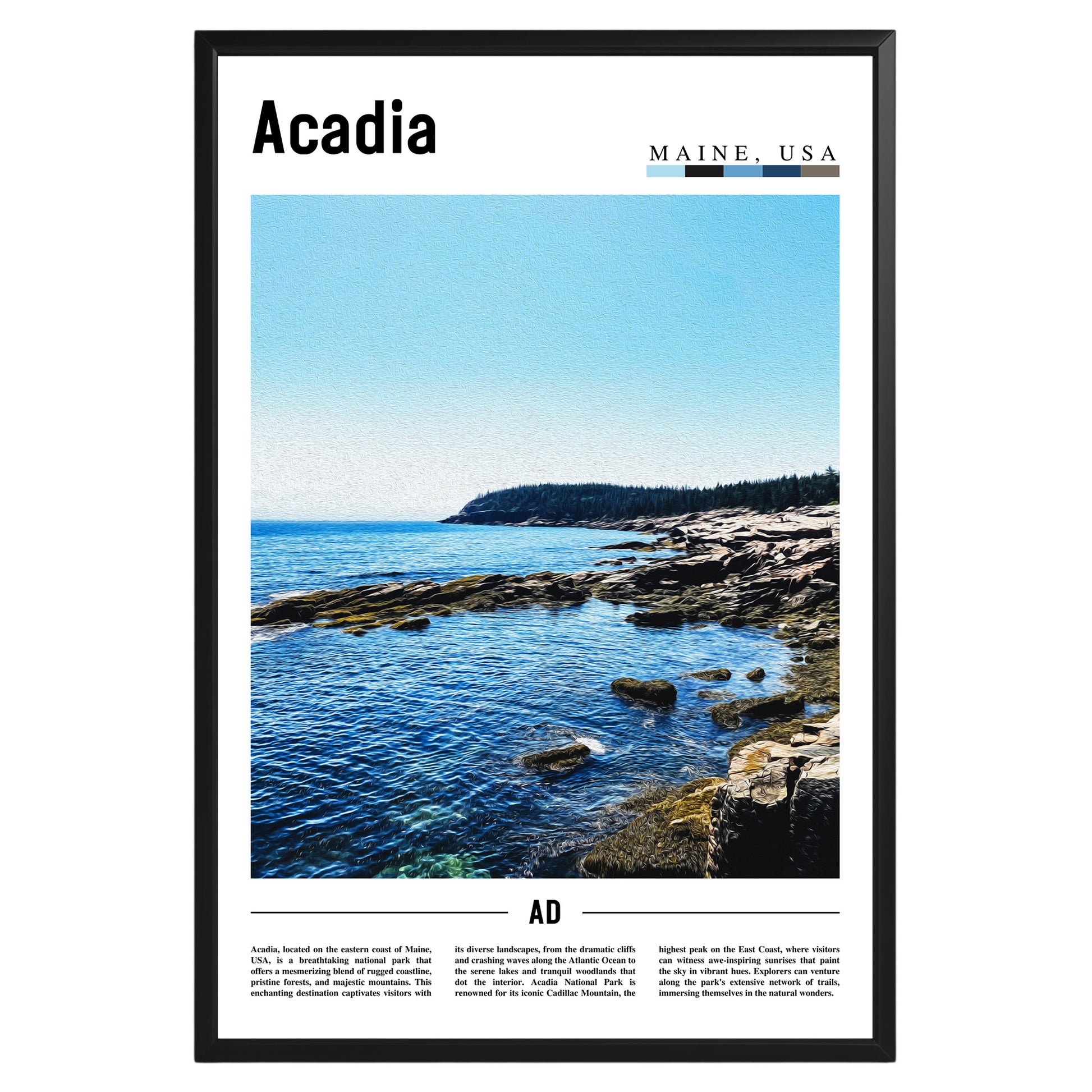 Acadia Maine Photographic Poster