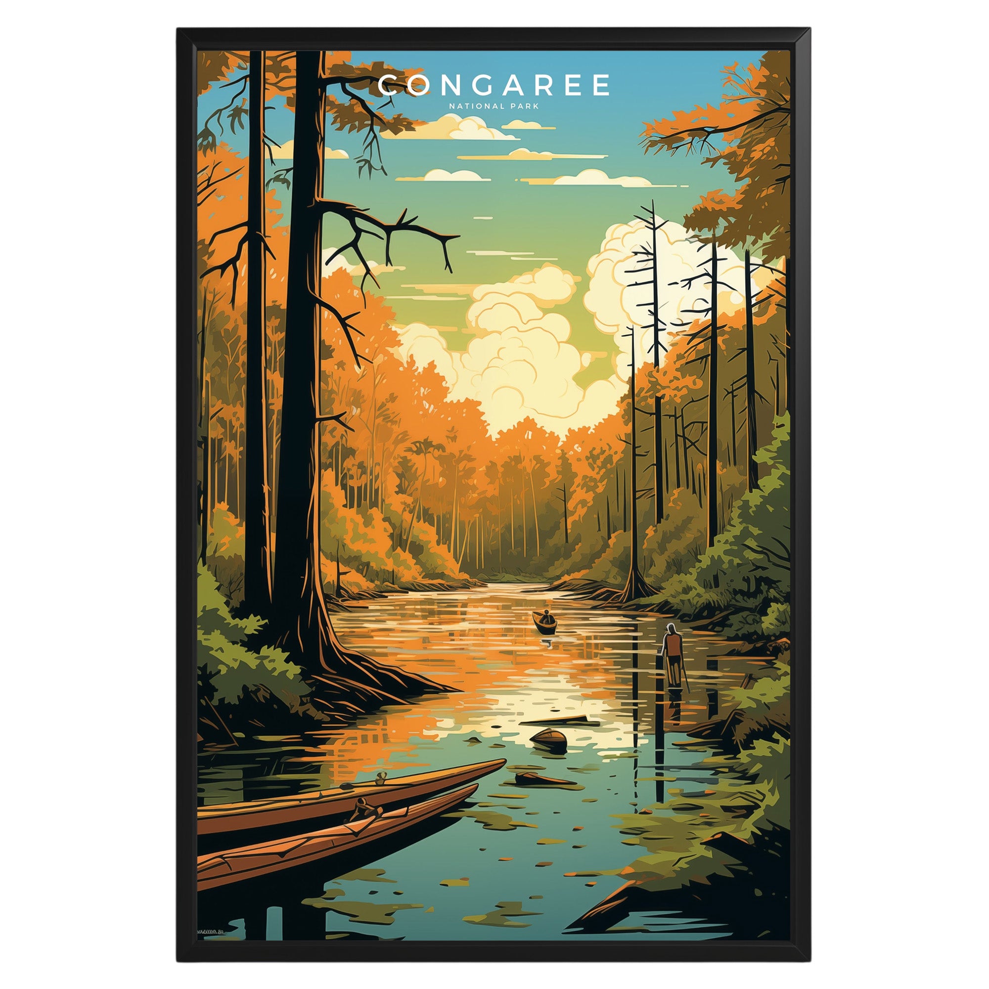 Congaree National Park Retro Poster - GroovyGrove