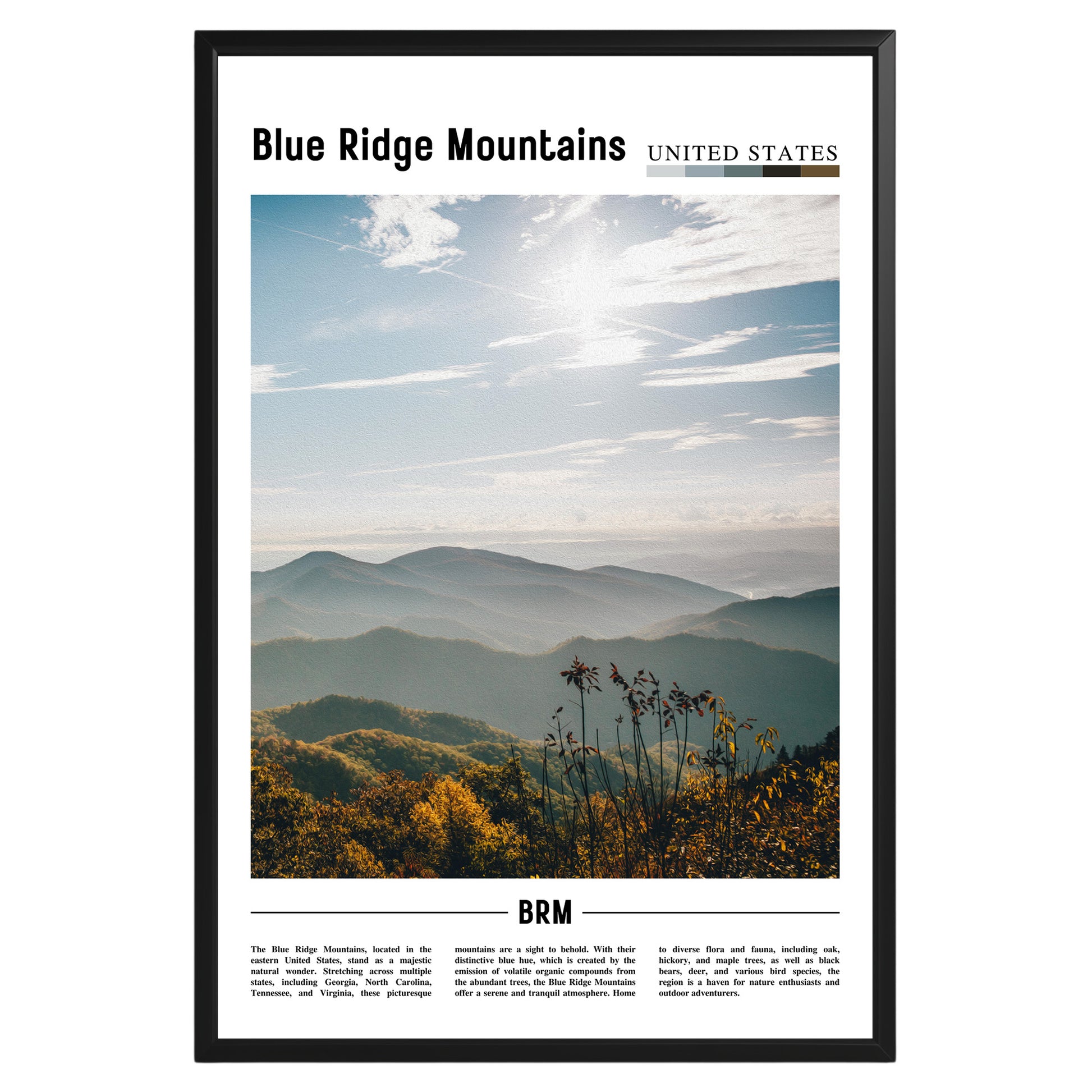 Blue Ridge Mountains Photographic Poster
