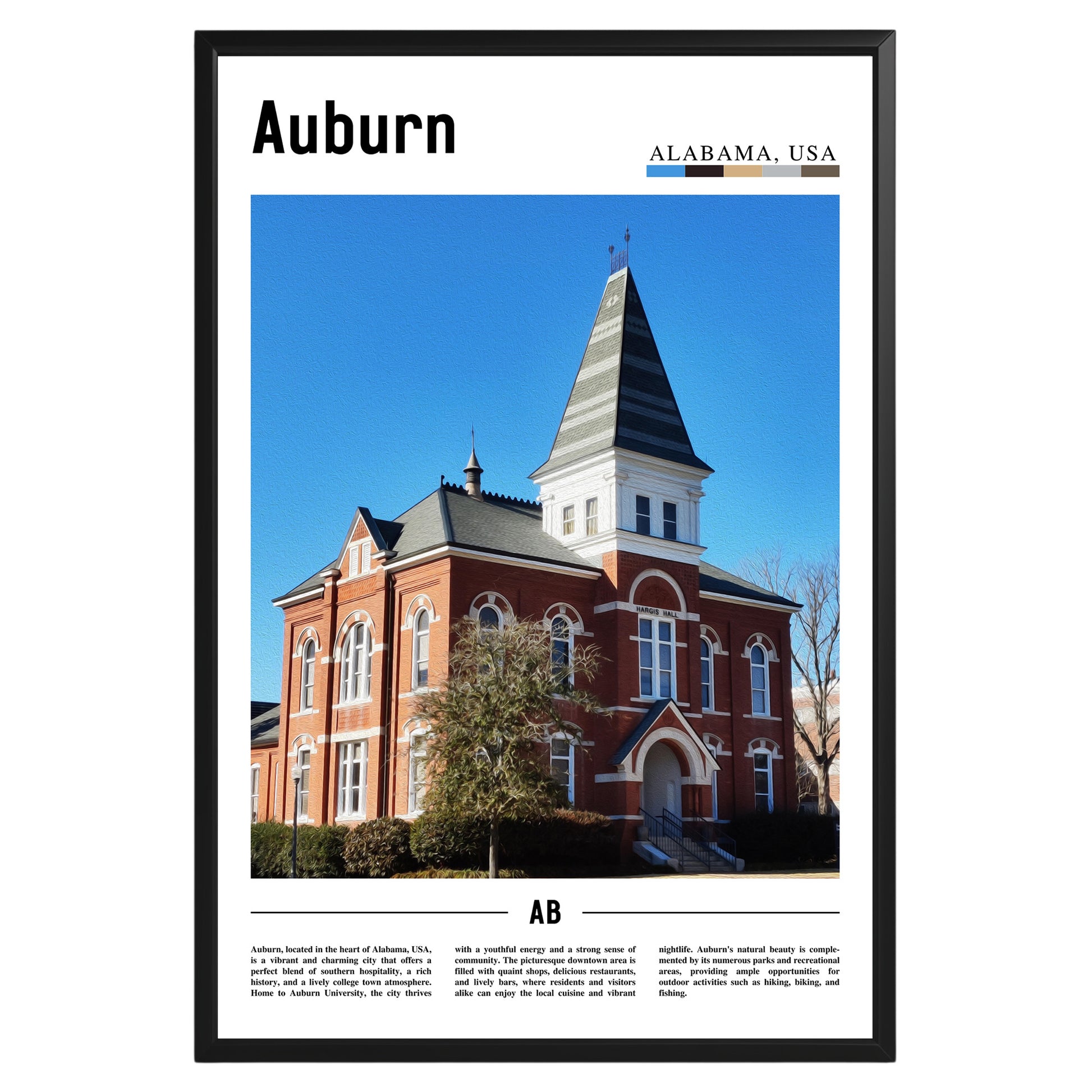 Auburn Alabama Photographic Poster