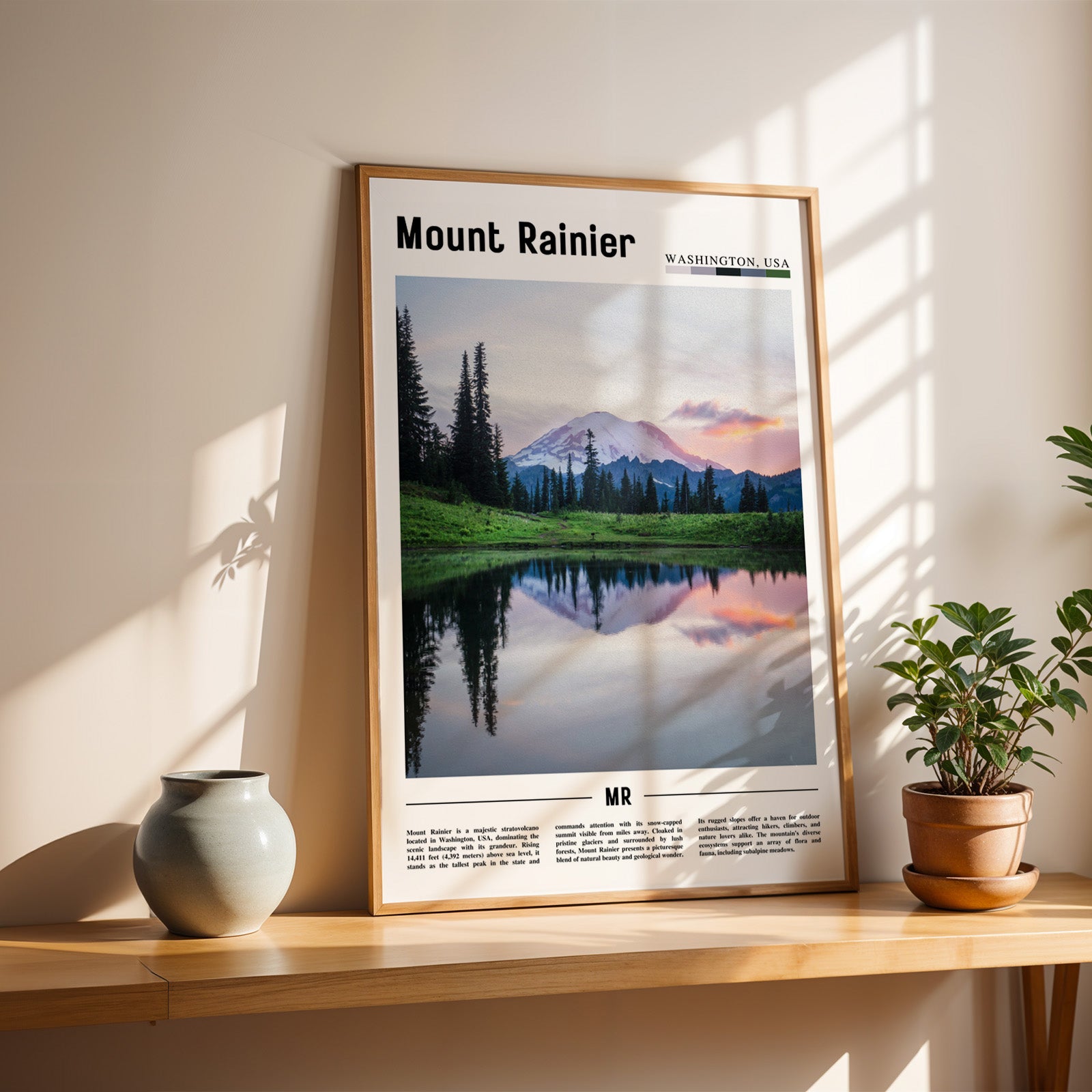 Mount Rainier National Park Photographic Poster