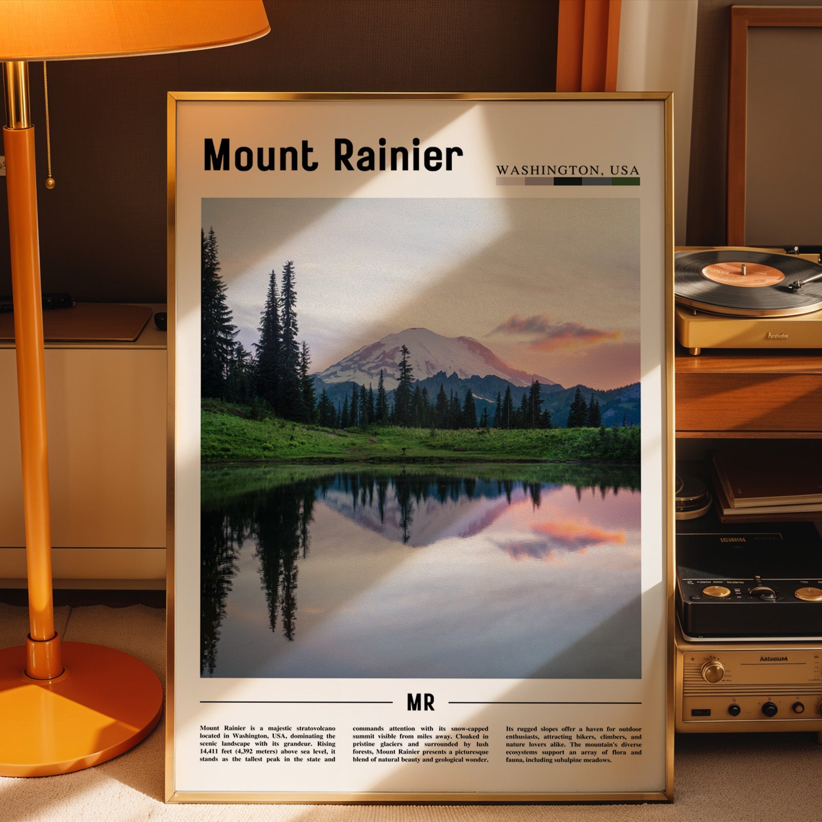 Mount Rainier National Park Photographic Poster