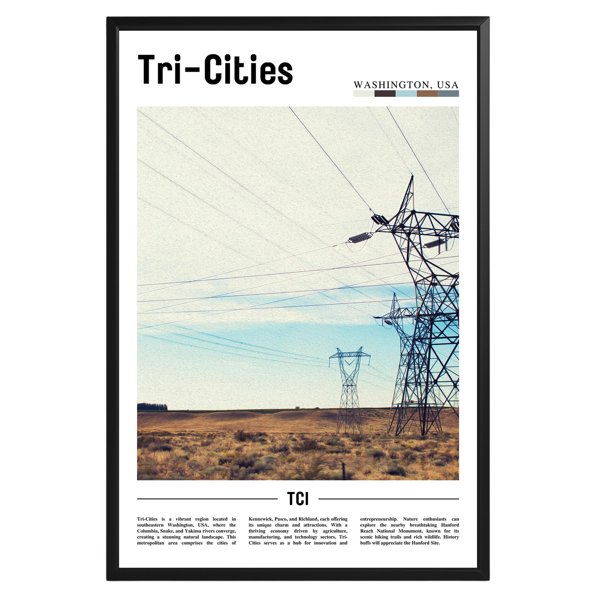 Tri-Cities Washington Photographic Poster