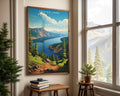 Crater Lake National Park Retro Poster - GroovyGrove