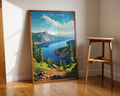 Crater Lake National Park Retro Poster - GroovyGrove