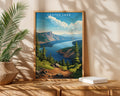 Crater Lake National Park Retro Poster - GroovyGrove