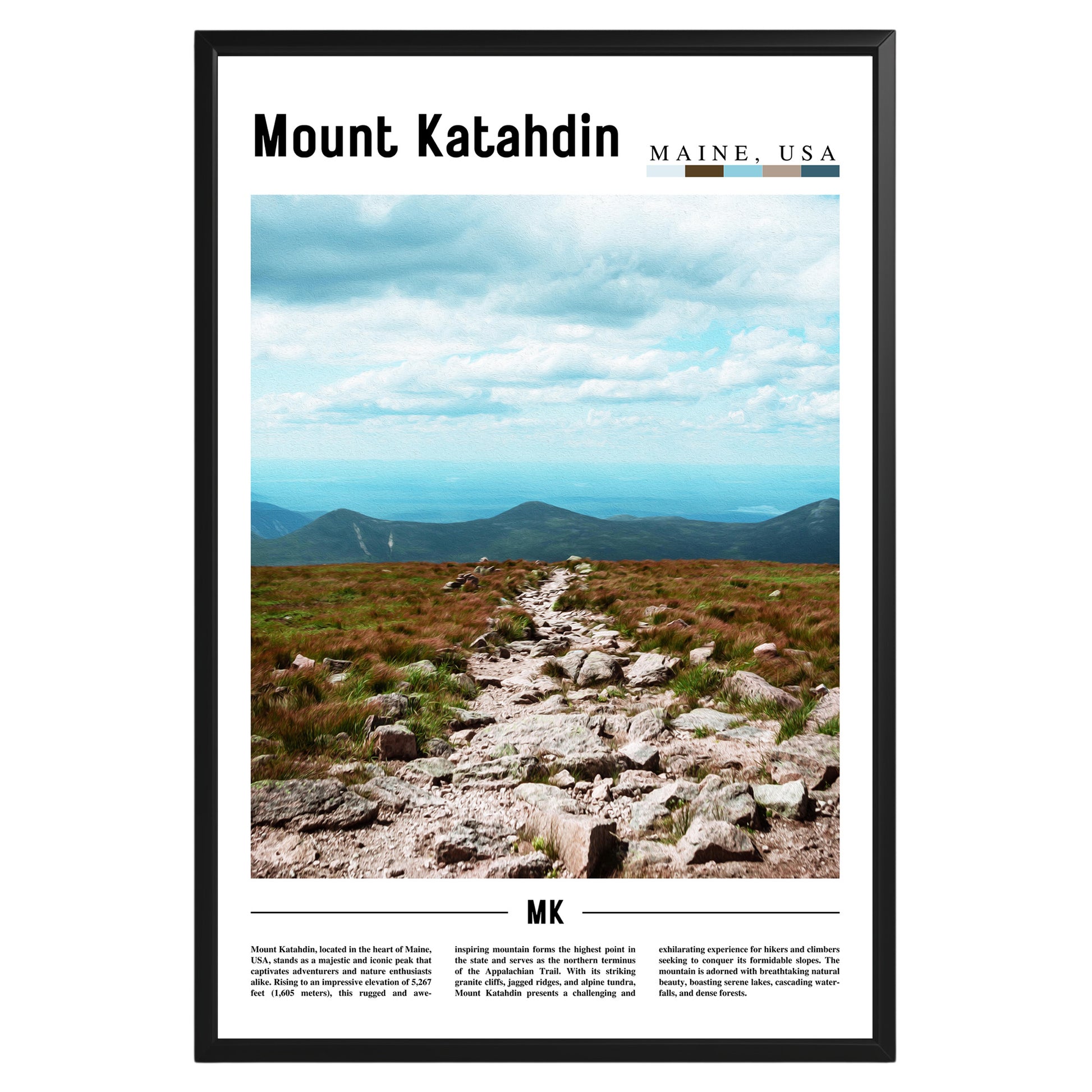 Mount Katahdin Maine Photographic Poster