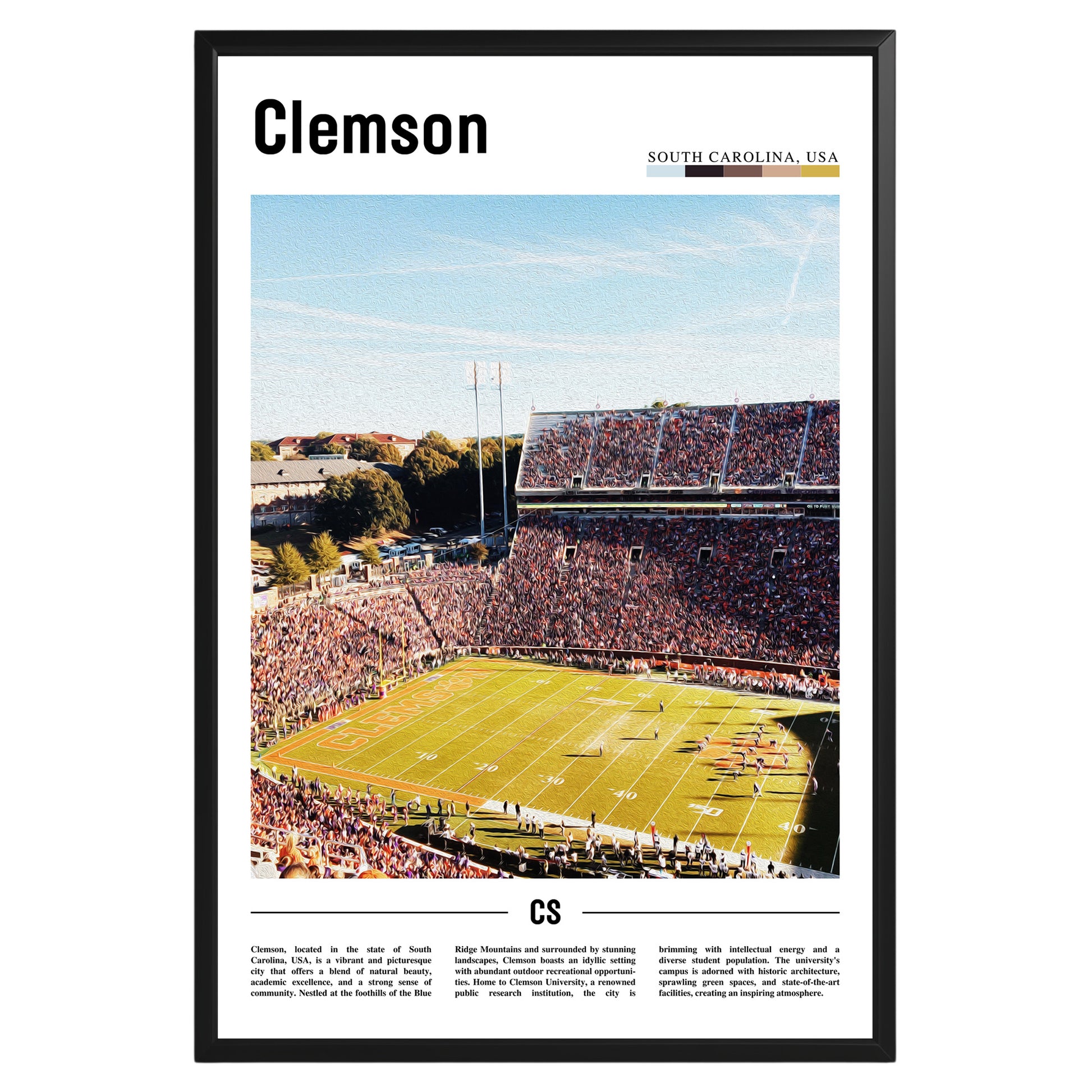 Clemson South Carolina Photographic Poster