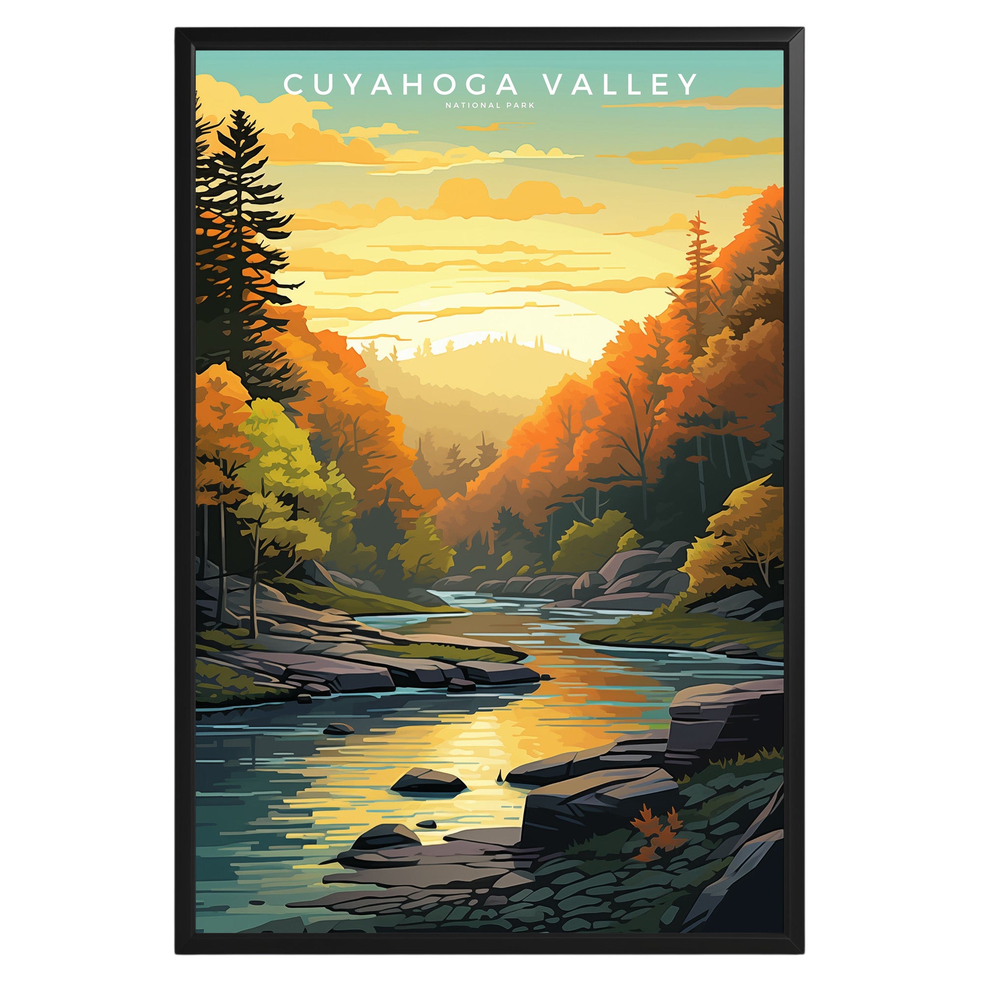 Cuyahoga Valley National Park Retro Poster - GroovyGrove