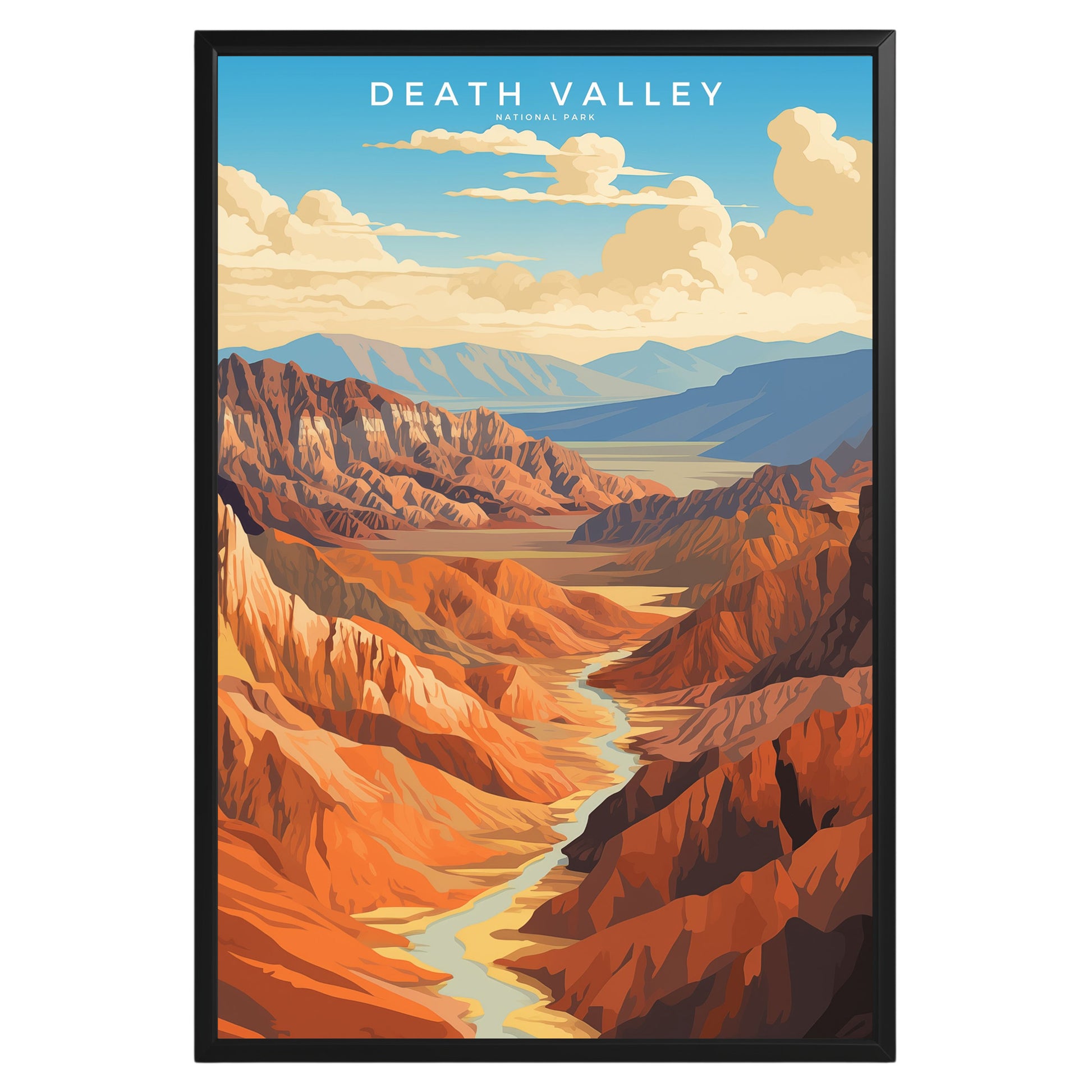 Death Valley National Park Retro Poster - GroovyGrove