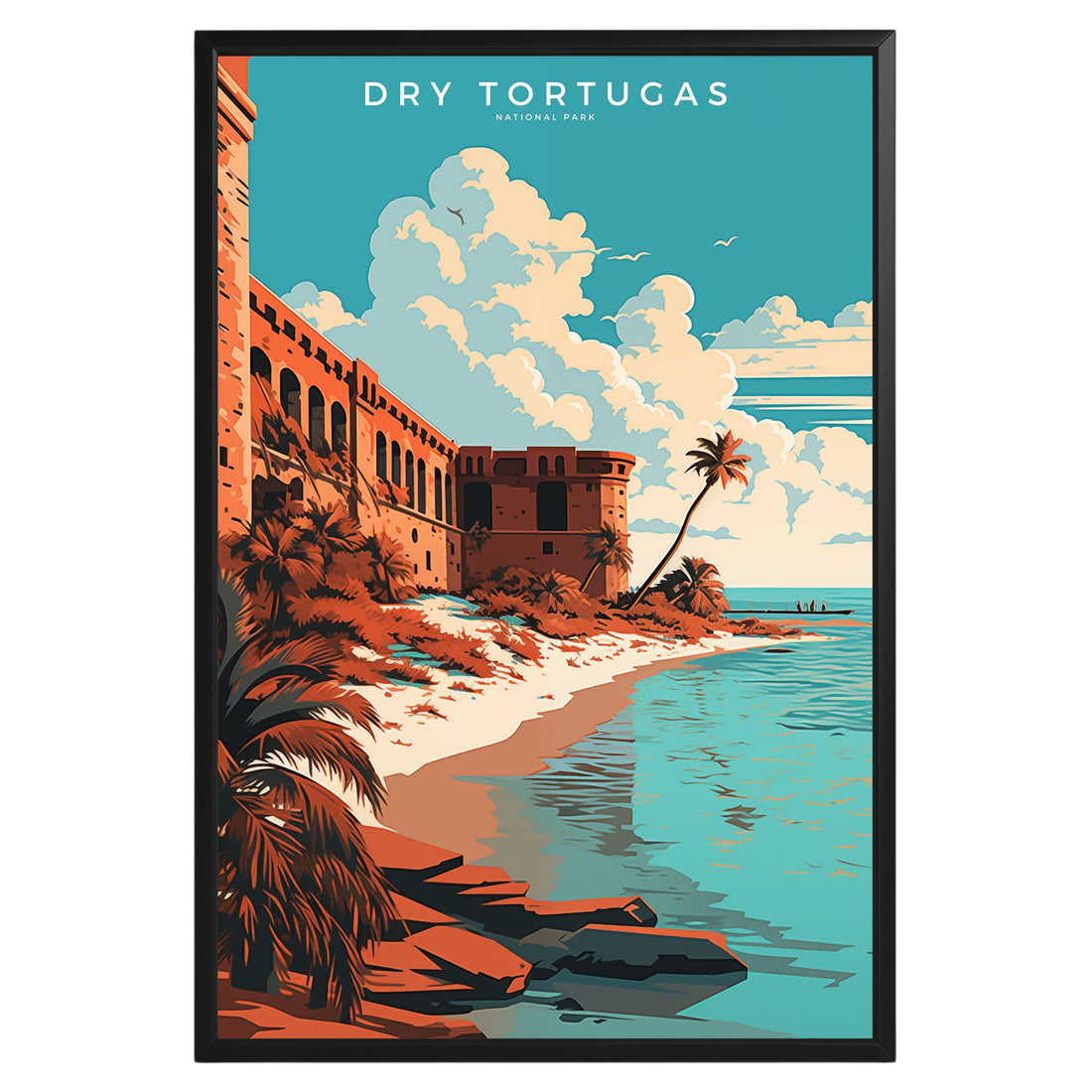 Dry Tortugas National Park Retro Poster - GroovyGrove