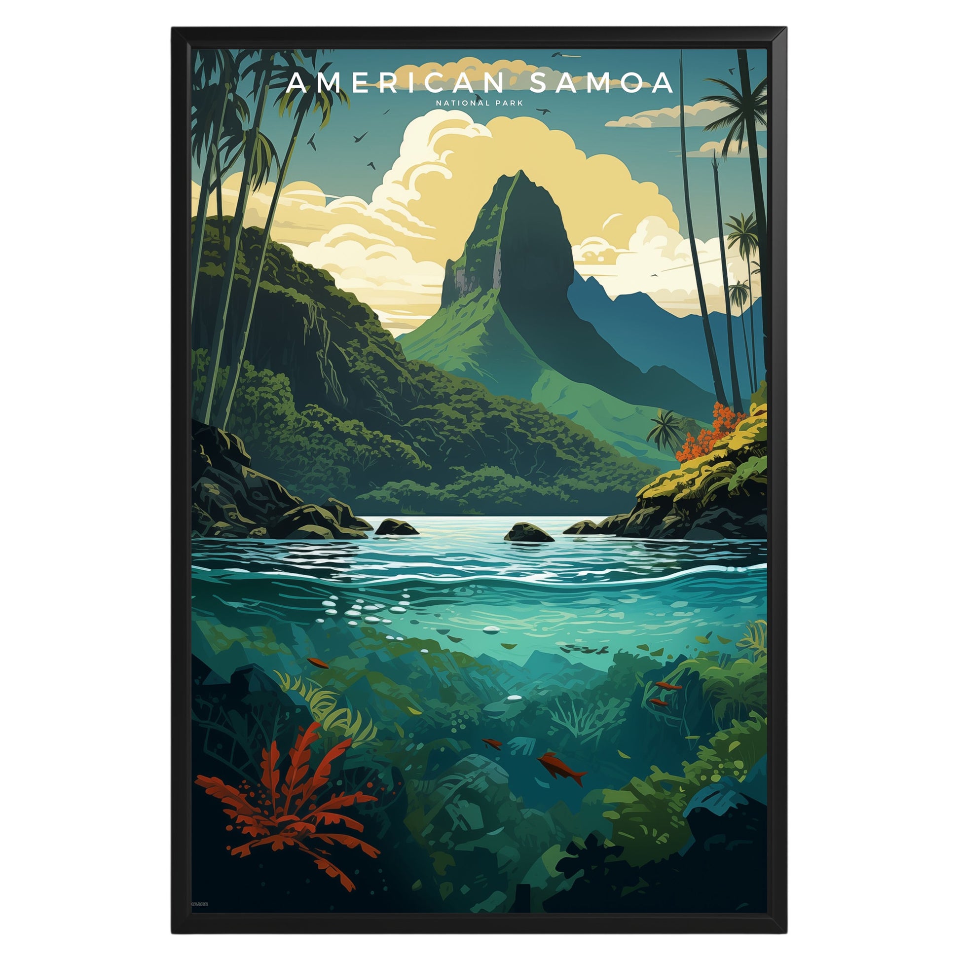 American Samoa National Park Retro Poster - GroovyGrove