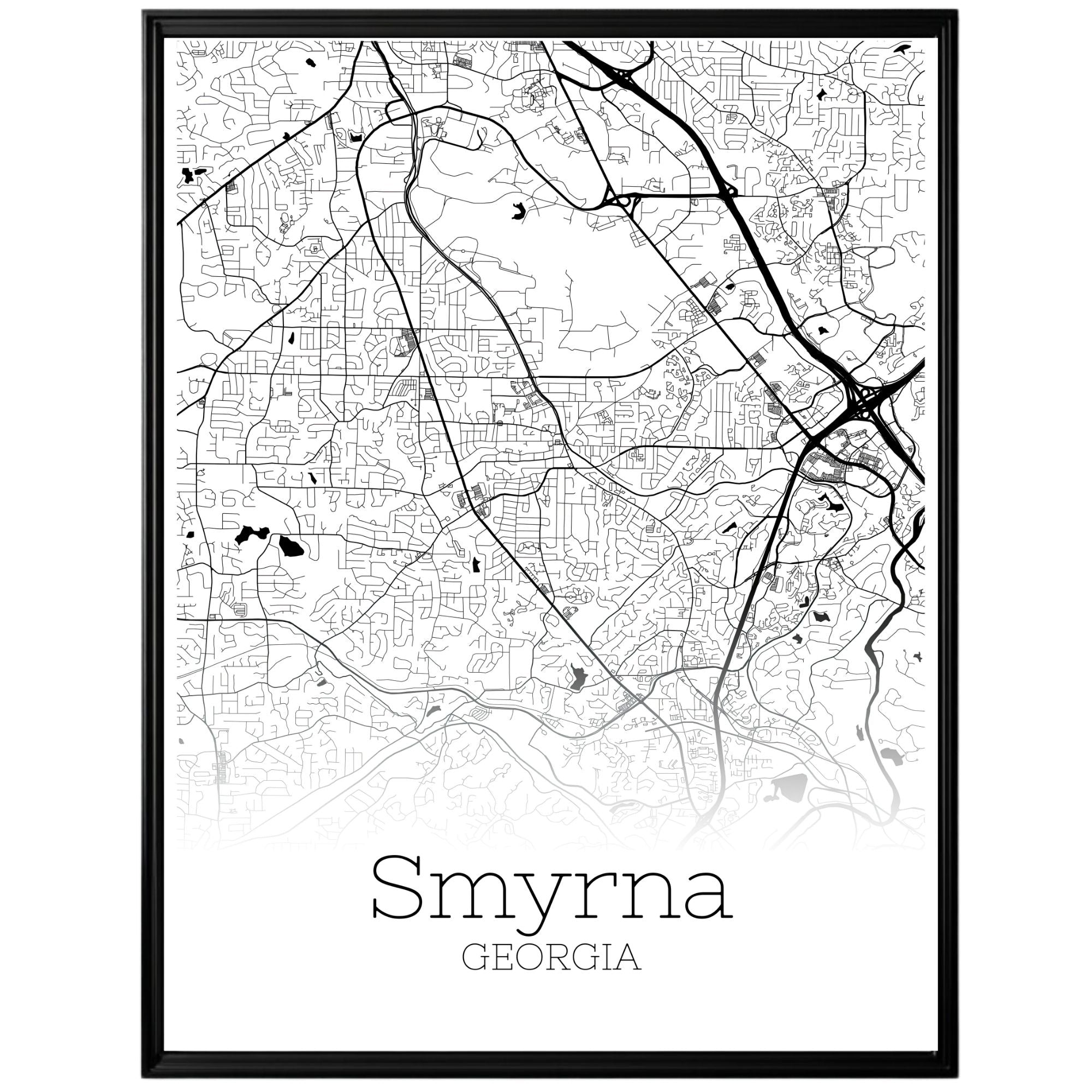 Smyrna Georgia City Map Poster - GroovyGrove