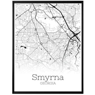 Smyrna Georgia City Map Poster - GroovyGrove