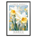 March Birthday Flower Market Poster - GroovyGrove