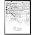 Chino California City Map Poster - GroovyGrove