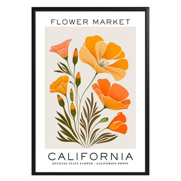 California Flower Market Poster - GroovyGrove