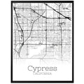 Cypress California City Map Poster - GroovyGrove