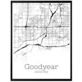 Goodyear Arizona City Map Poster - GroovyGrove