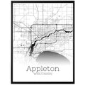 Appleton Wisconsin City Map Poster - GroovyGrove