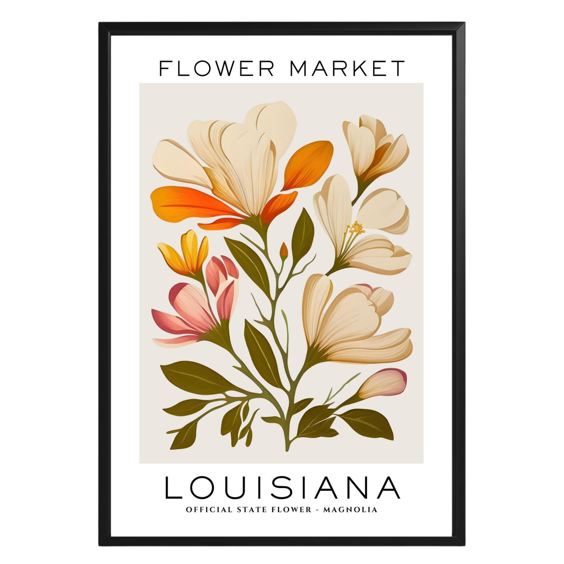 Louisiana Flower Market Poster - GroovyGrove