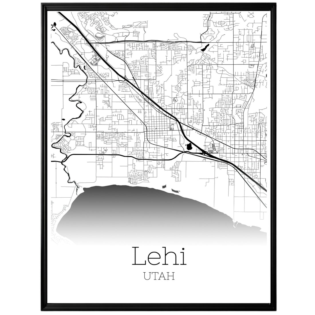 Lehi Utah City Map Poster - GroovyGrove