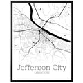 Jefferson City Missouri Map Poster - GroovyGrove