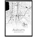 Auburn Washington City Map Poster - GroovyGrove