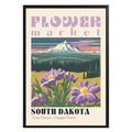 South Dakota Flower Market Vintage Poster - GroovyGrove