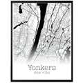 Yonkers New York City Map Poster - GroovyGrove