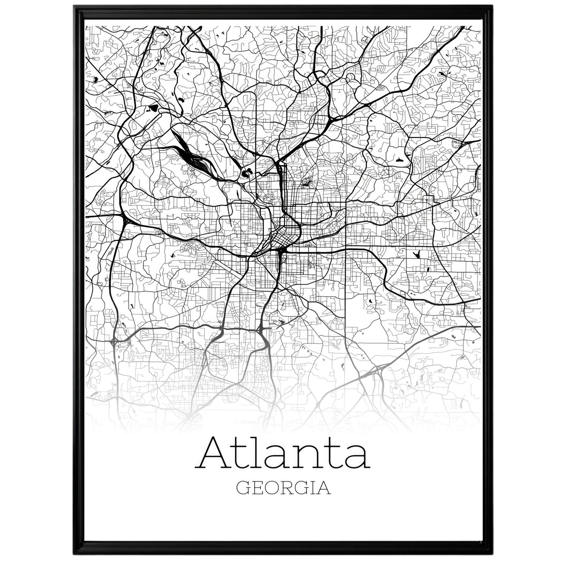 Atlanta Georgia City Map Poster - GroovyGrove