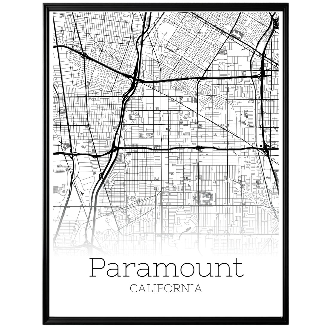 Paramount California City Map Poster - GroovyGrove