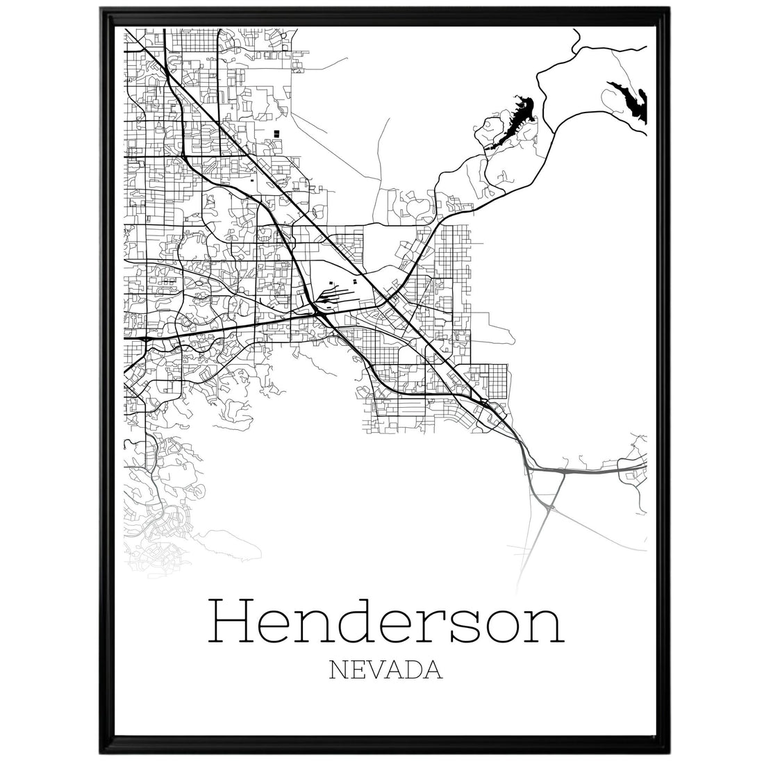 Henderson Nevada City Map Poster - GroovyGrove