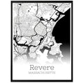 Revere Massachusetts City Map Poster - GroovyGrove