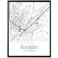 Rocklin California City Map Poster - GroovyGrove